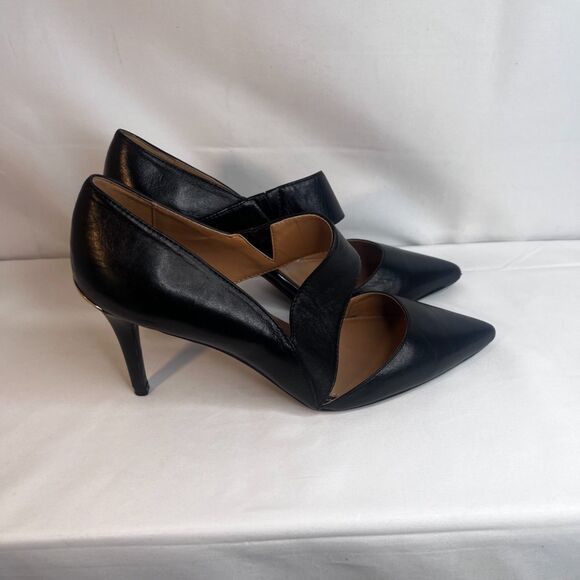 Calvin Klein Ginostra Black w/ Gold Detail Strappy High Heel Pump Size 10 - Picture 10 of 10